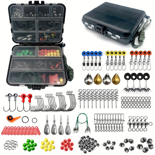 187 Pcs Ultimate Fishing Kit With Premium Hooks And Tackle