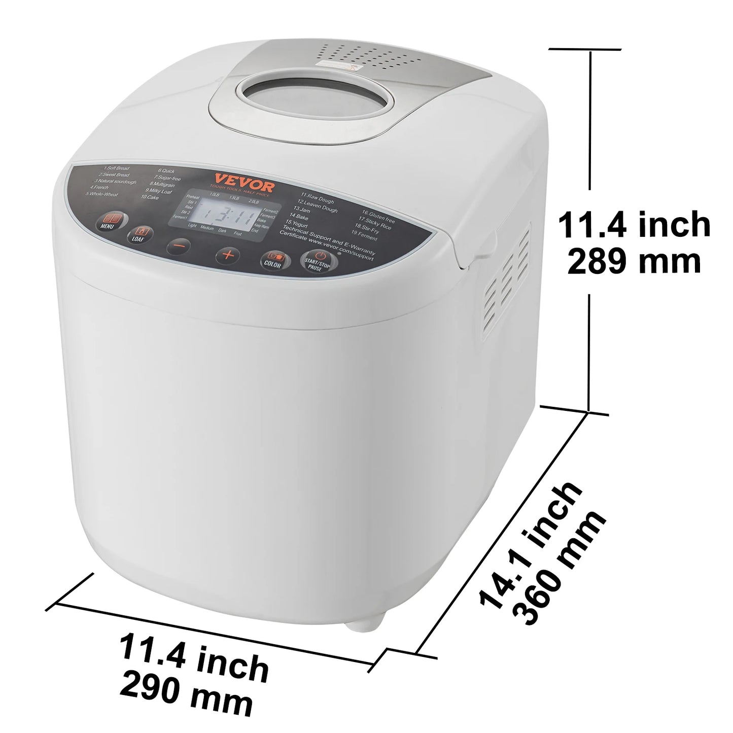 SucceBuy 15 In 1 Automatic Bread Maker With Gluten Free Setting