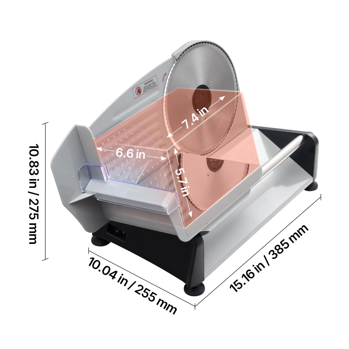 SucceBuy Electric Deli Meat Slicer With Two SUS420 Blades