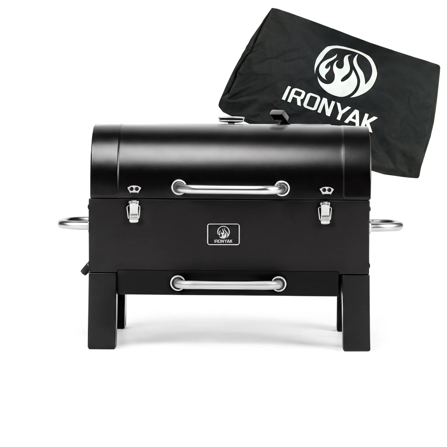 Ironyak Portable Charcoal Grill And Smoker Tabletop Bbq