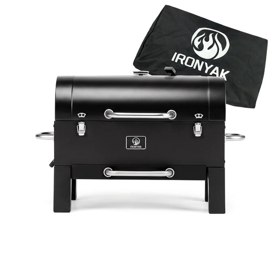 Ironyak Portable Charcoal Grill And Smoker Tabletop Bbq