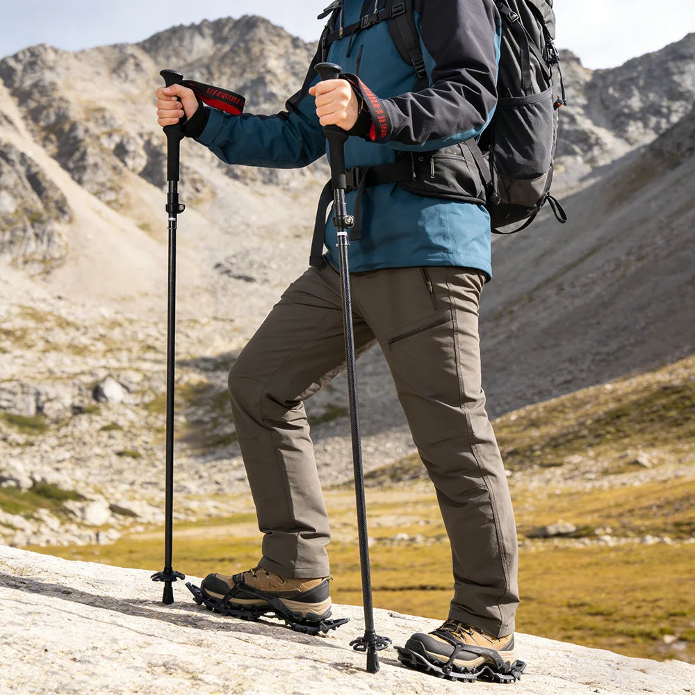 OKHEALING Ultralight Carbon Fiber Hiking Trekking Poles