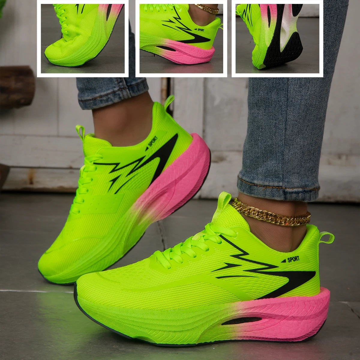 Unisex Air Mesh Running Shoes Breathable Lightweight Cushioned Non Slip