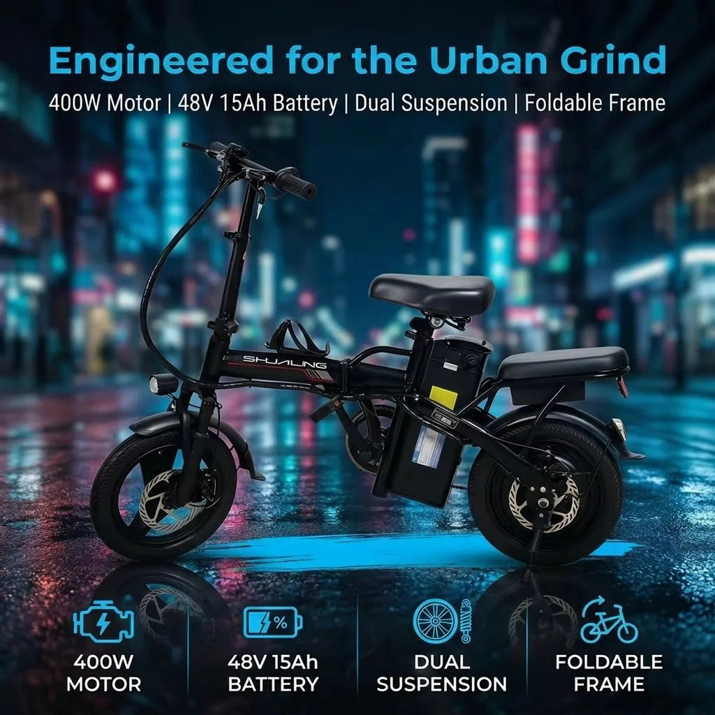 Adults Folding Electric Dirt Bike With 400 Watt Motor