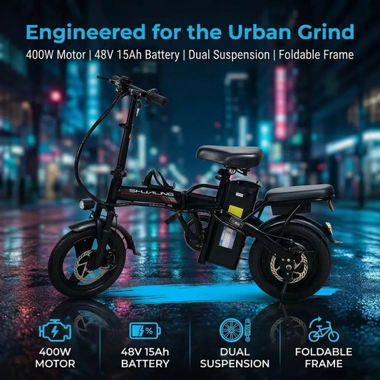 Adults Folding Electric Dirt Bike With 400 Watt Motor