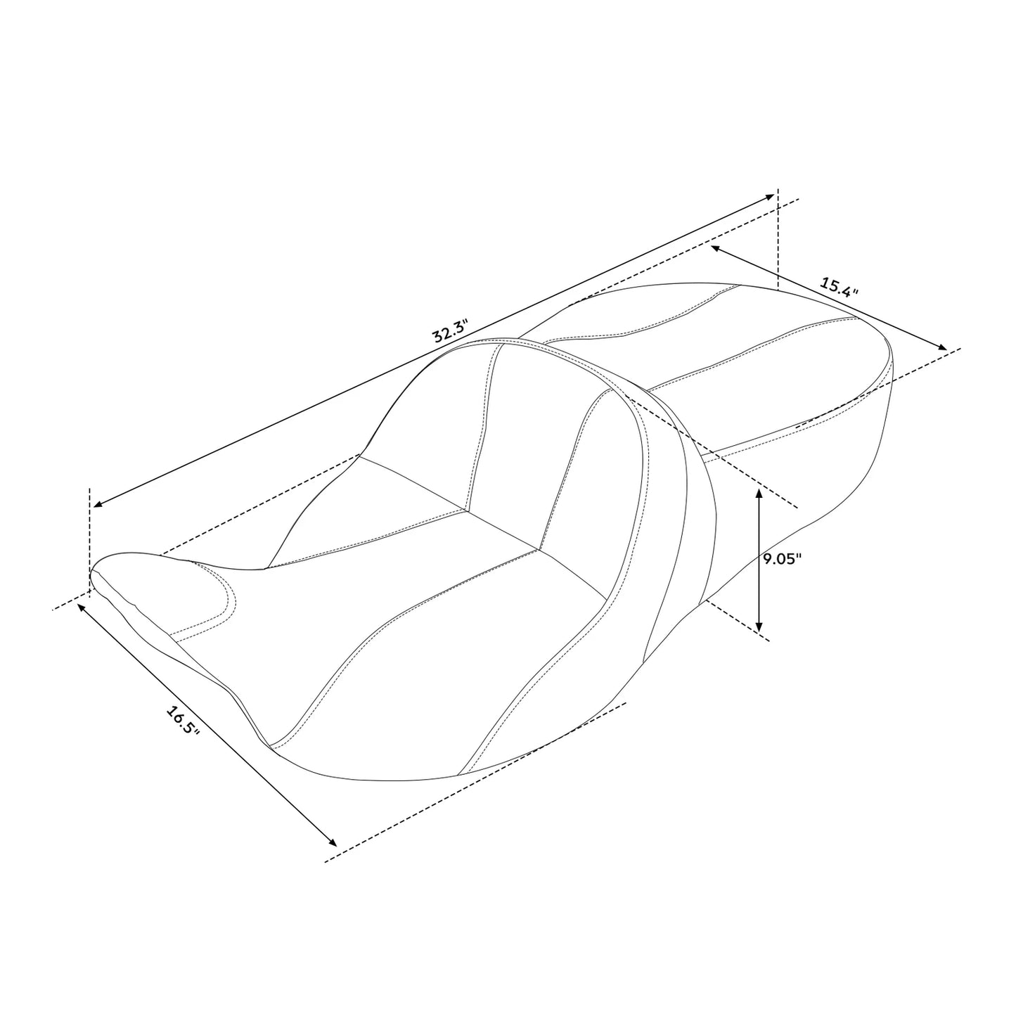 WASONTEDA Gel Seat For Touring Road Street Glide