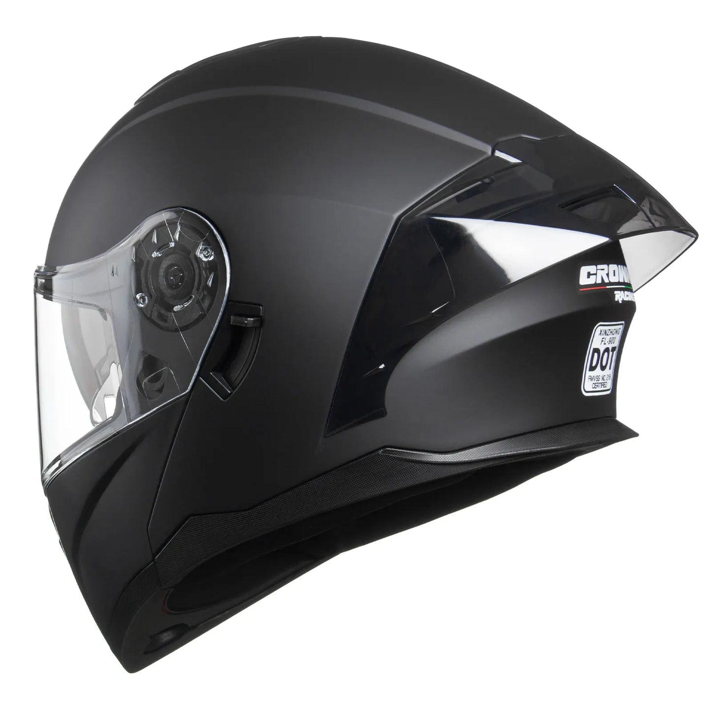 Crown Racing DOT Certified Modular Flip Up Motorcycle Helmet