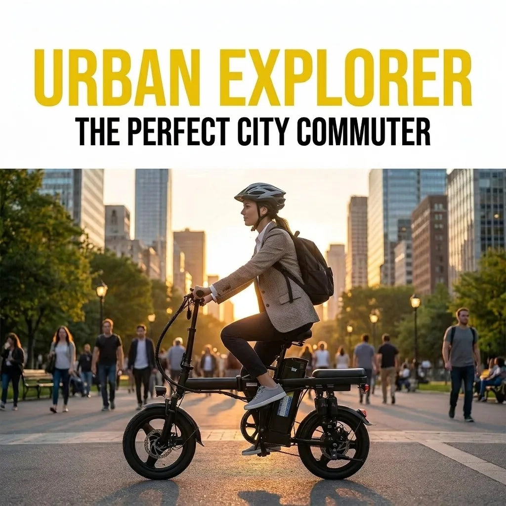 Electric Bike Foldable Adult With Rear Seat 400W Motor