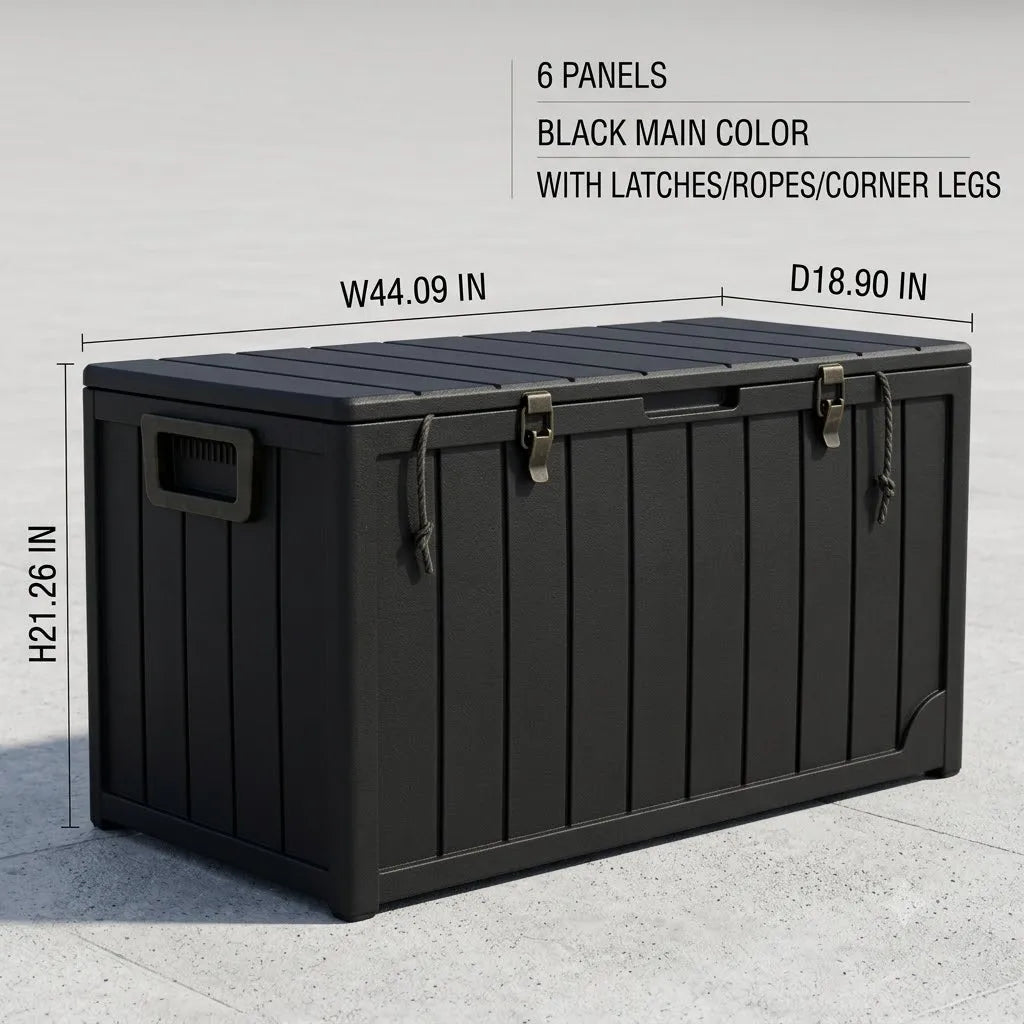 Heavy Duty UV Resistant Outdoor Plastic Storage Box With Wheels