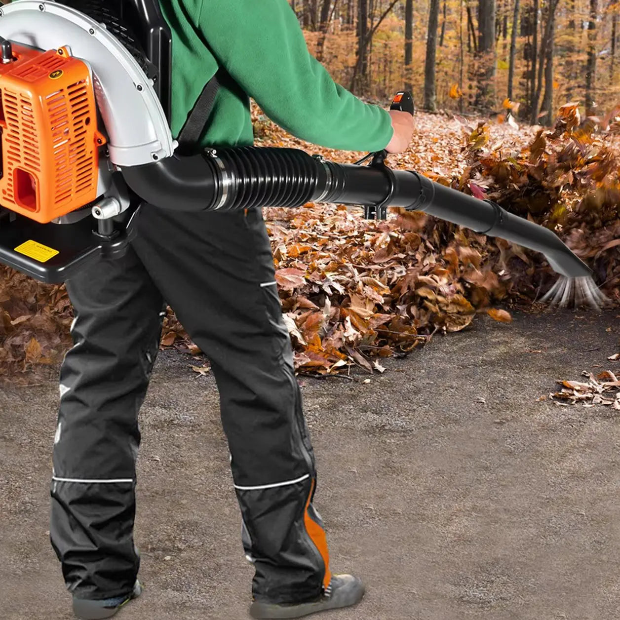 Gasoline Leaf Blower 2.7KW 2 Stroke Power 1.8L Fuel Tank