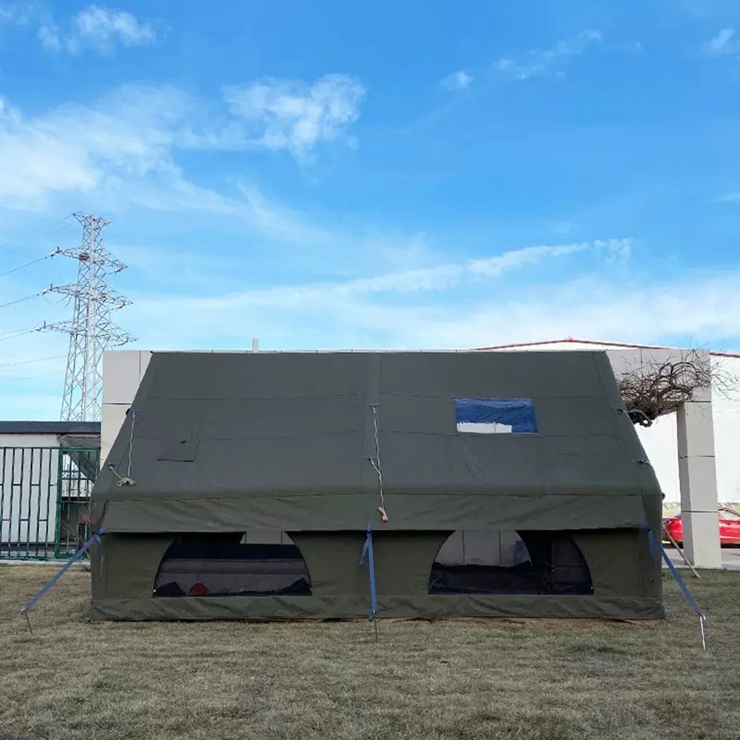 Pakicetus Large Luxury Inflatable Glamping Tent Manual Pump 4 Season