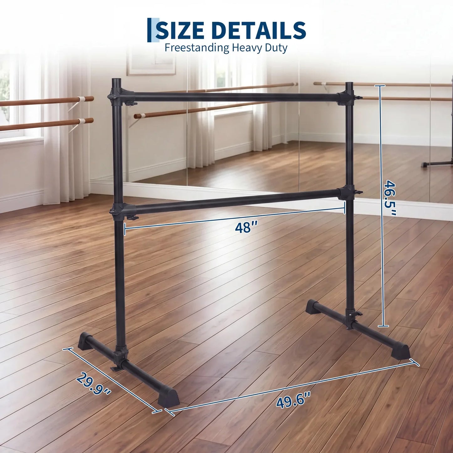 Heavy Duty 4FT Adjustable Freestanding Ballet Barre Dance Practice