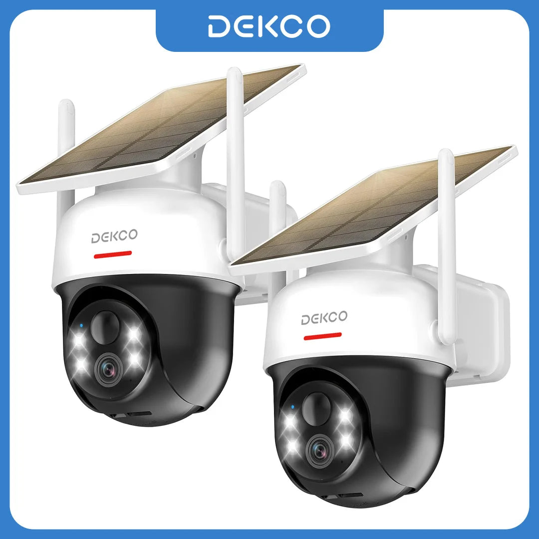 DEKCO Solar Wireless Camera 3MP 5000mAh Two Way Audio PTZ