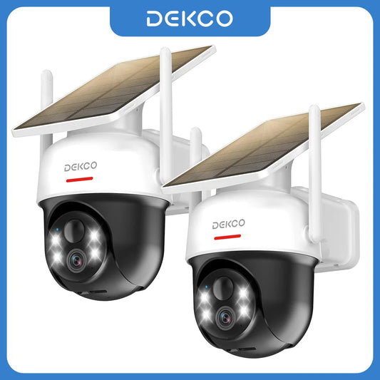 DEKCO Solar Wireless Camera 3MP 5000mAh Two Way Audio PTZ
