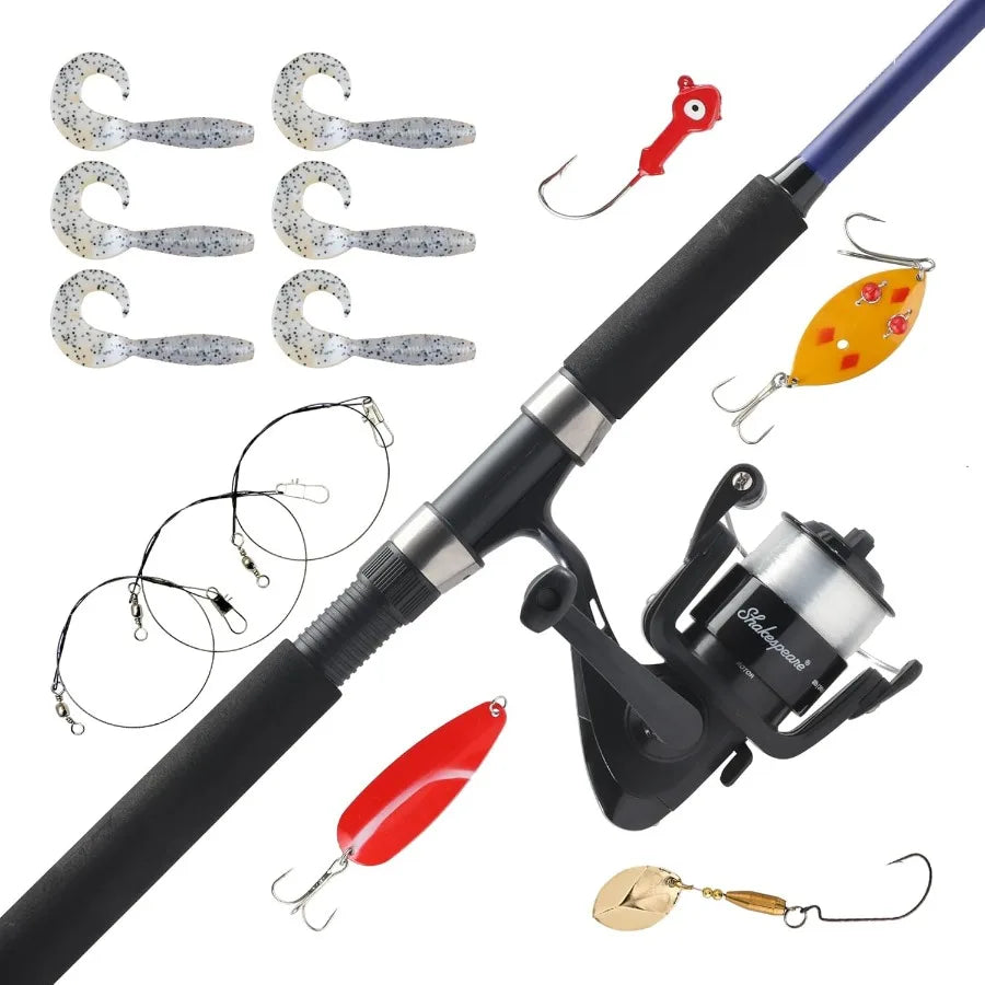 Catch More Fish Spinning Reel And Rod Combo Kit Freshwater