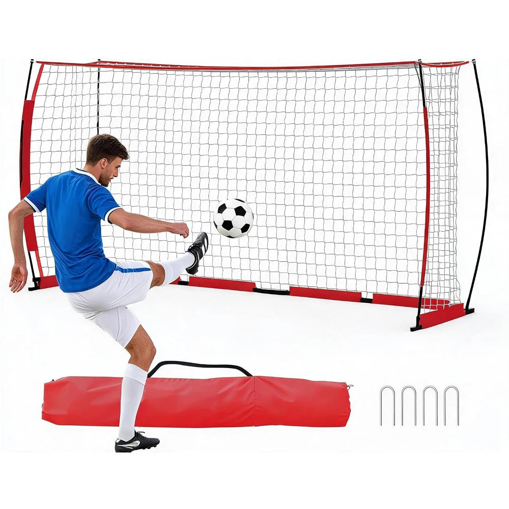 Heavy Duty Iron Frame Soccer Goal Set With Tear Resistant Net