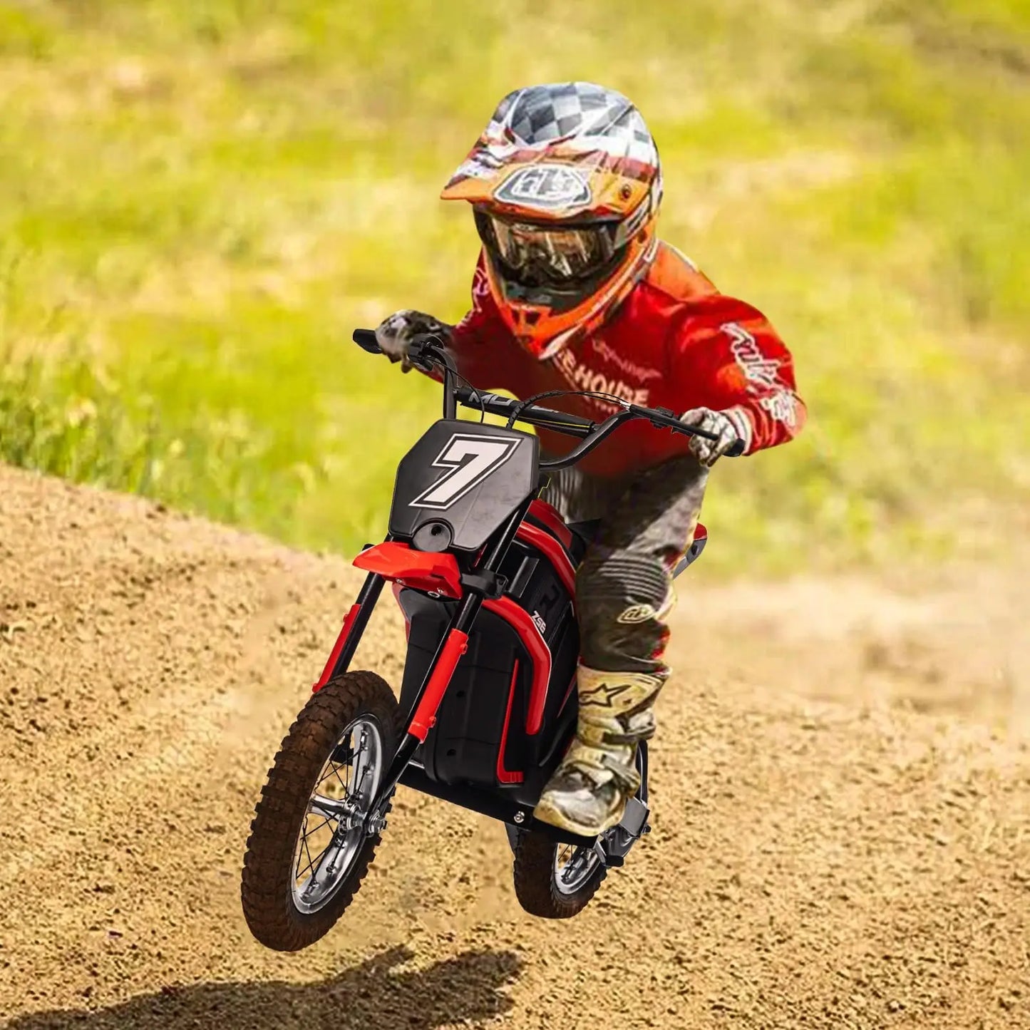 HiMISS 24V Kids Electric Dirt Bike All Terrain Ride On