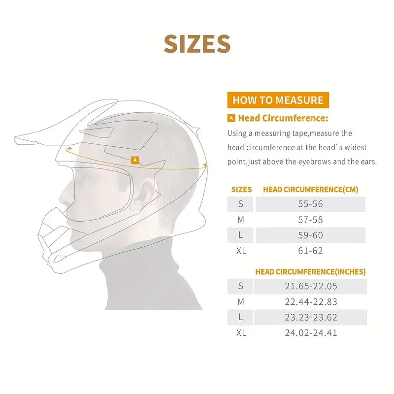 Off-Road Full Face ATV Motorcycle Helmet With Communication System