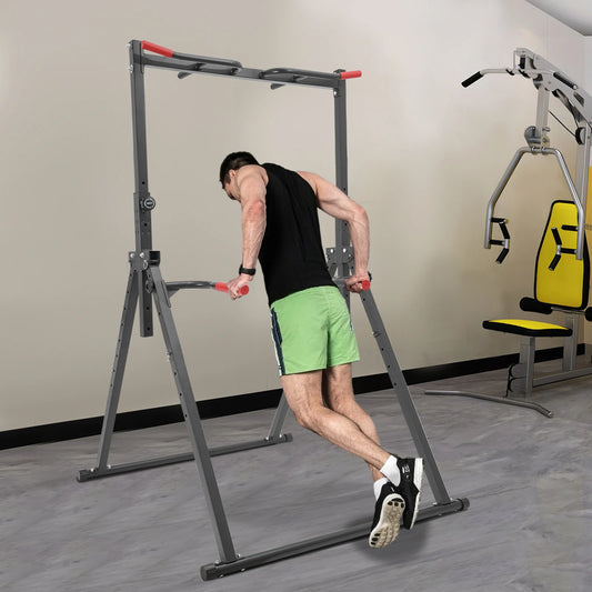 Foldable Height Adjustable Pull Up Bar With Thickened Steel Frame