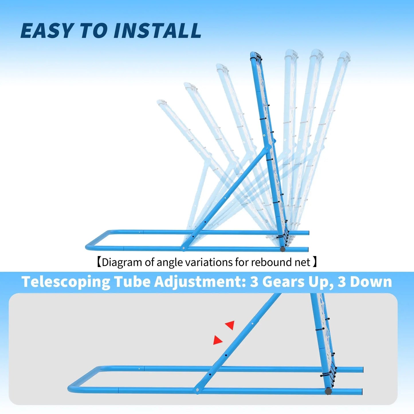 HiMiss Adjustable Multi-Sport Soccer Rebounder Net Training