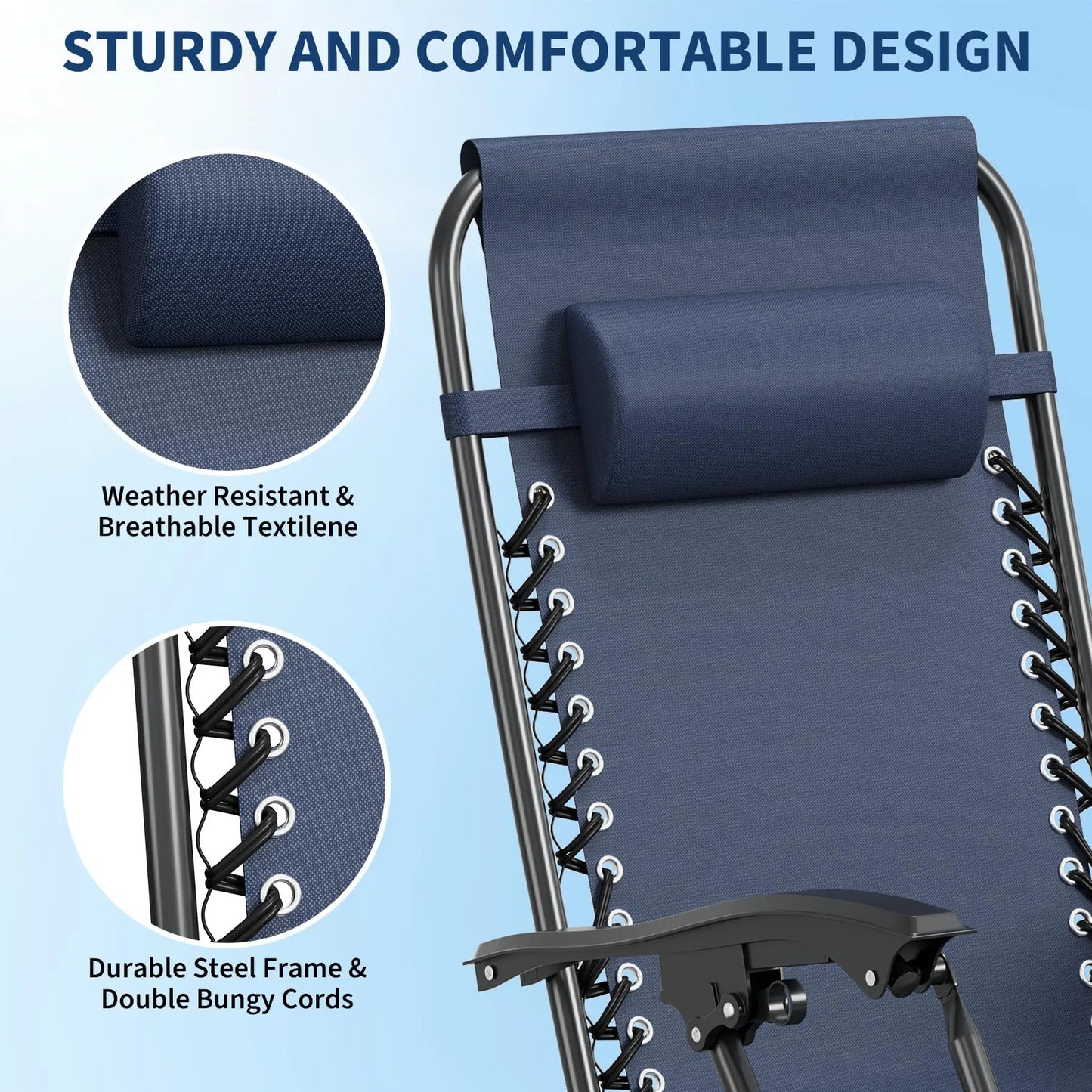 HiMISS Zero Gravity Patio Lounge Chair Set