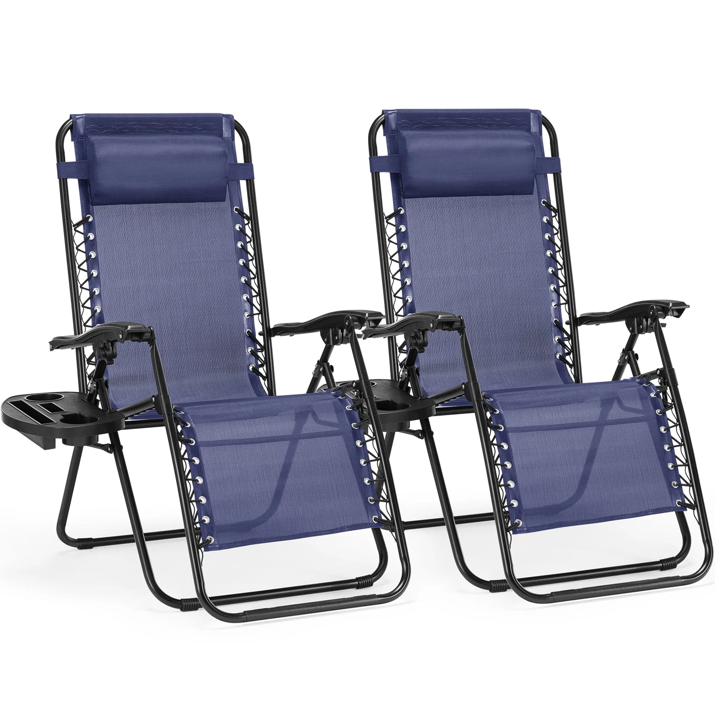 JHK Zero Gravity Portable Recliner For Outdoor Patio Cup Holder