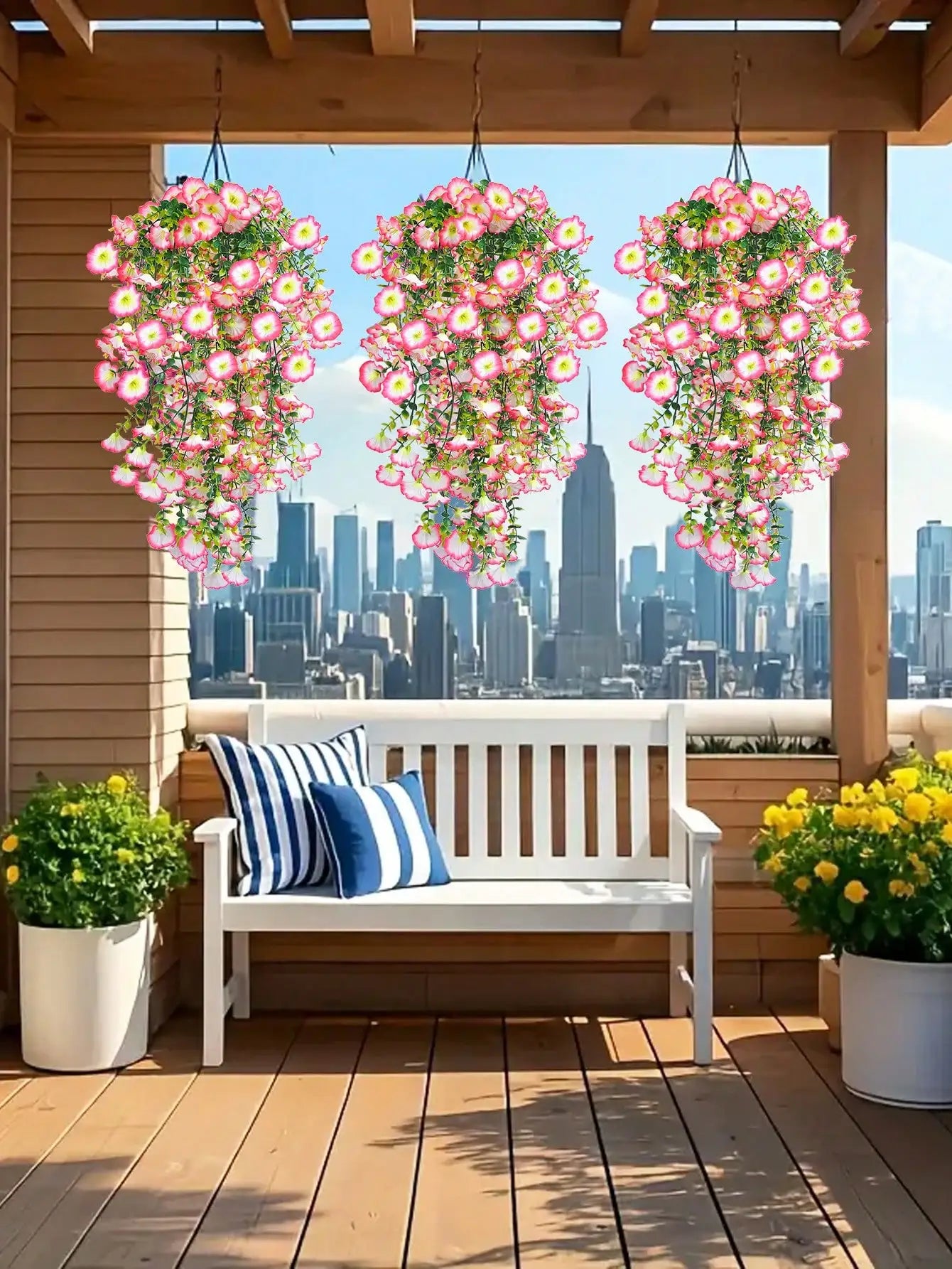 Artificial Eucalyptus Silk Vine UV Resistant Outdoor Greenery Decor