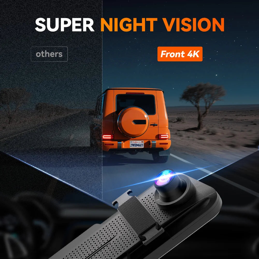 WOLFBOX M40 Dash Cam 4K And 1080P With Voice Control ADAS GPS