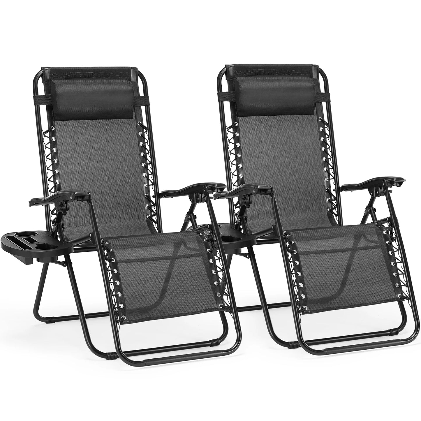 JHK Zero Gravity Portable Recliner For Outdoor Patio Cup Holder