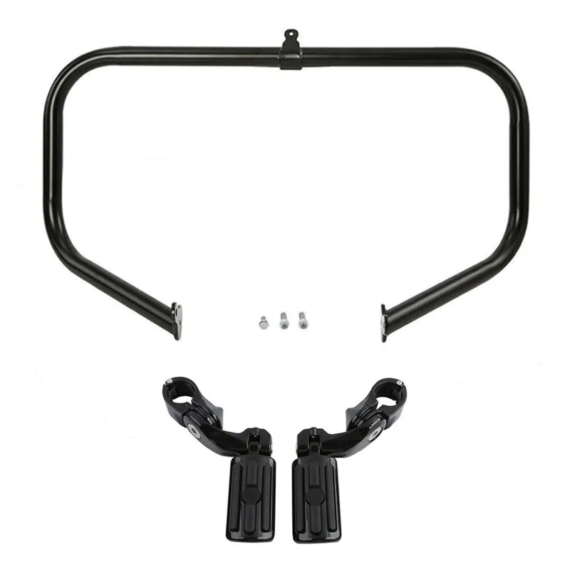 WASONTEDA Engine Guard Crash Bar With Footpeg For Harley Davidson Street Glide