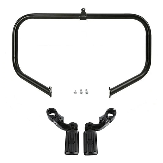 WASONTEDA Engine Guard Crash Bar With Footpeg For Harley Davidson Street Glide