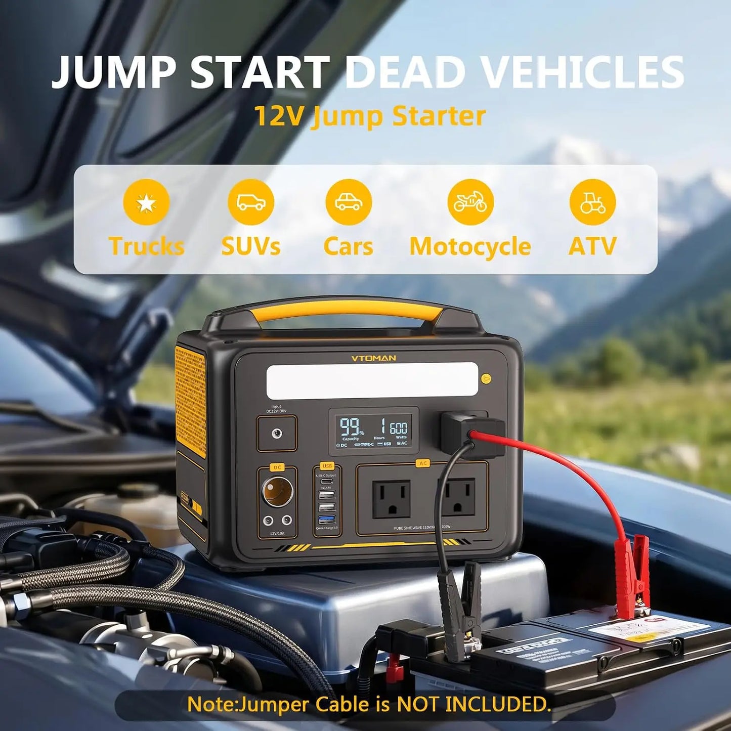 Jump 600X Portable Power Station 600W Solar Generator 299Wh