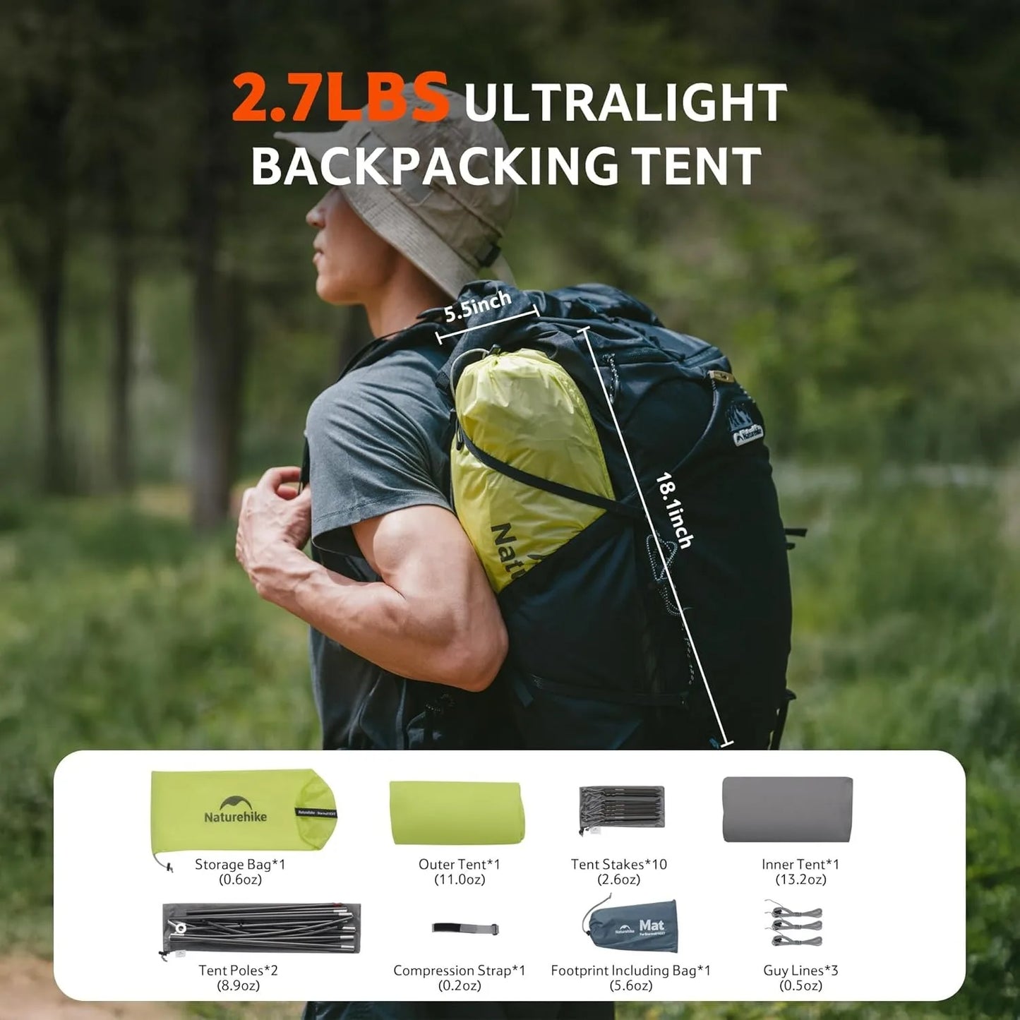 Naturehike Star Trail EXT Two Person Ultralight Backpacking Tent
