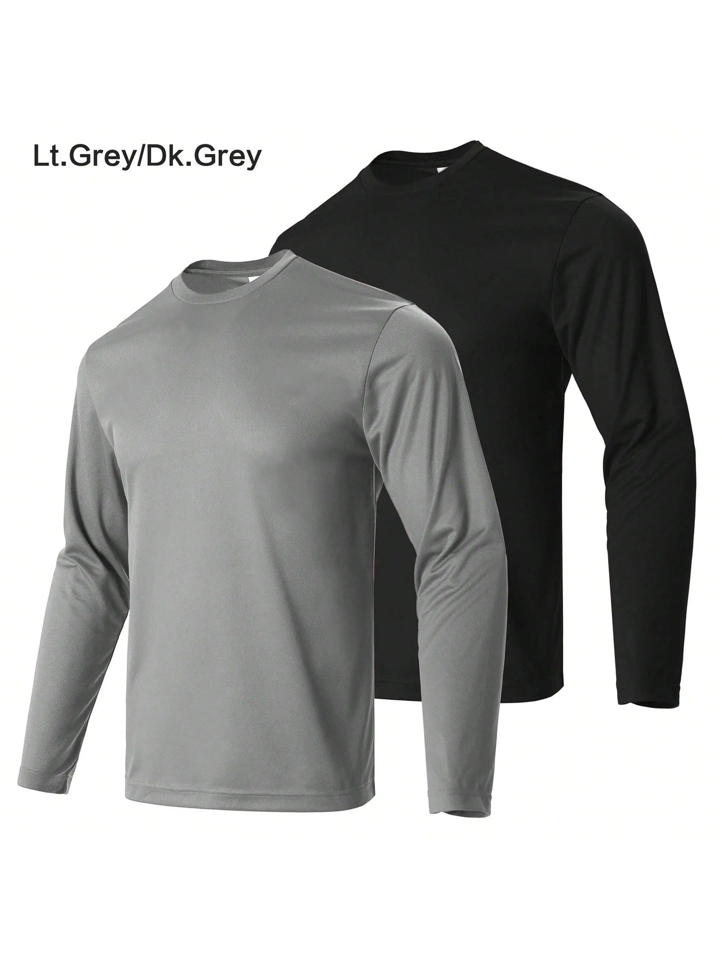 Mens Performance Long Sleeve Shirt Breathable Moisture Wicking Quick Dry