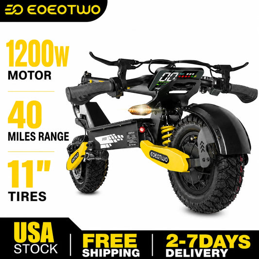 EOEOTWO 1200W Off Road Electric Scooter For Adults Foldable 48V