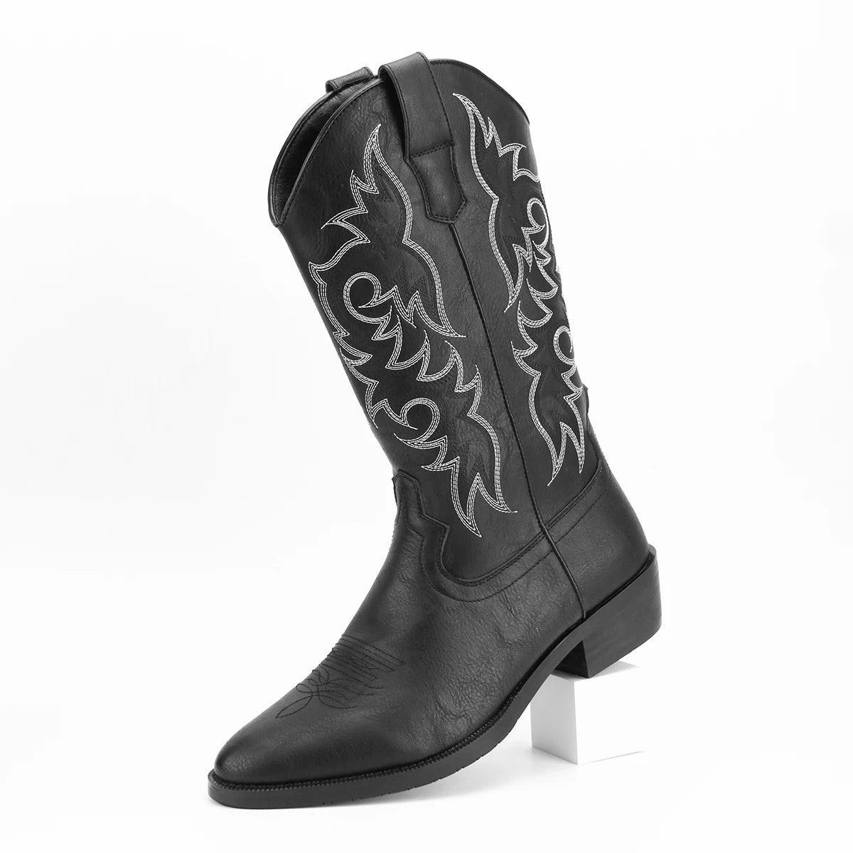 Men's Embroidered Desert Cowboy Boots Western Style