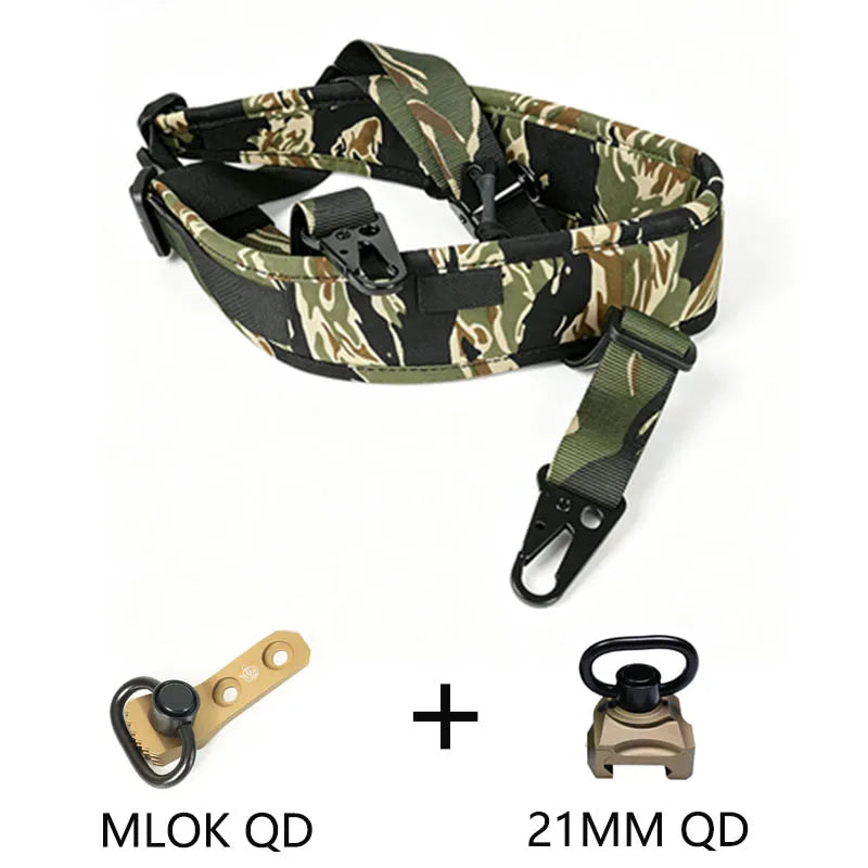 Tactical 1/2 Point Crossbody Rope Rifle Strap Nylon Sling