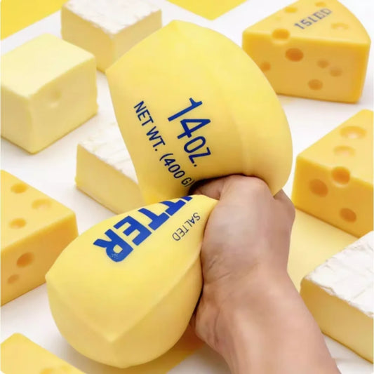 Cheese Pinch Music PU Four Block Stress Relief Toy