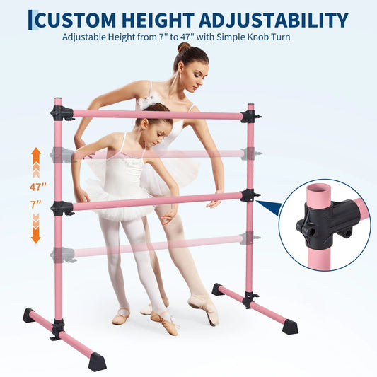 Heavy Duty 4FT Adjustable Freestanding Ballet Barre Dance Practice