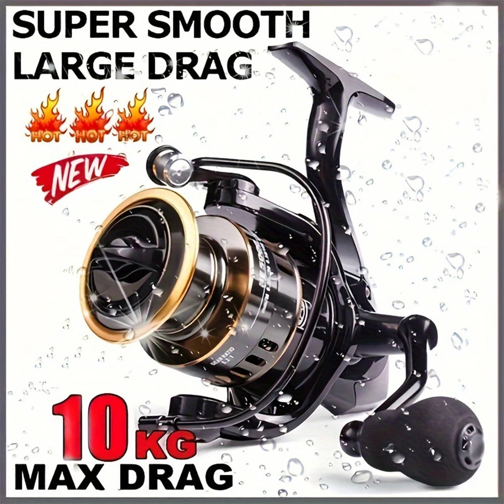 Spinning Reel With Metal Spool And Rocker Arm Gear Ratio 5 To 1