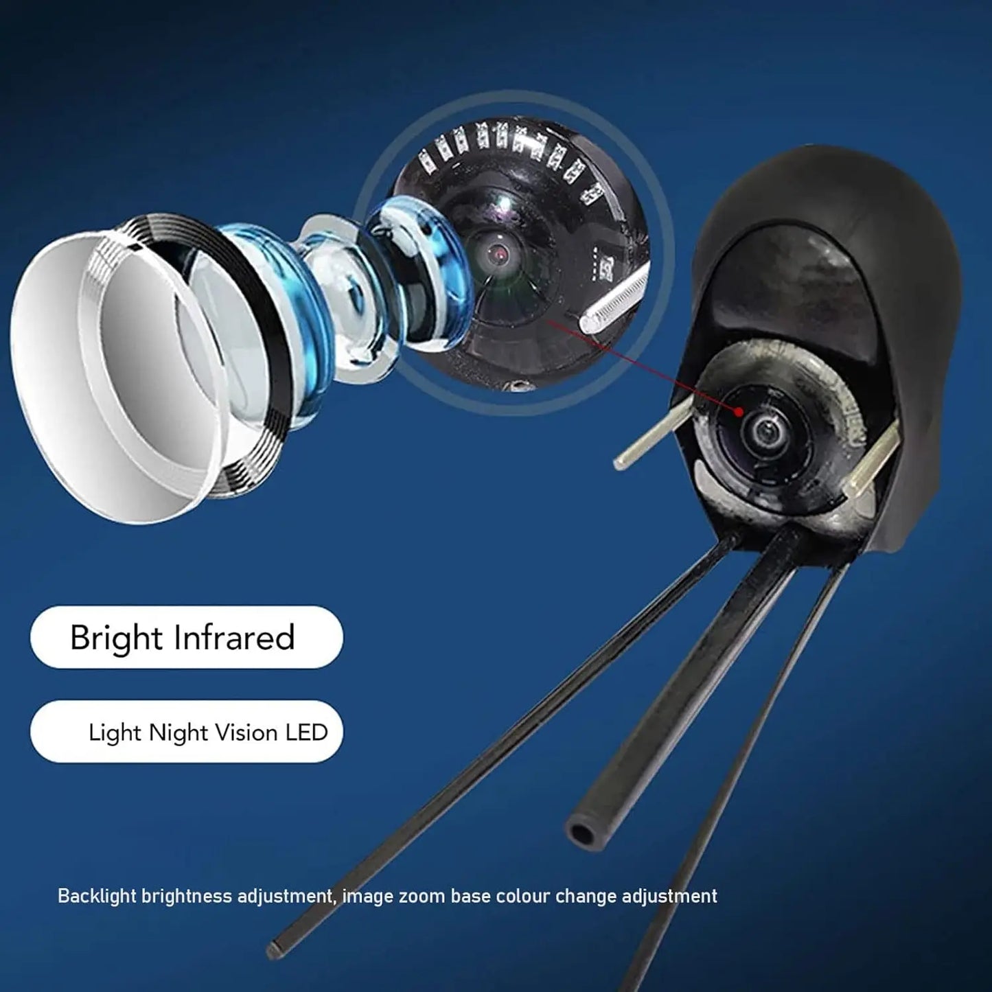 Underwater Fishing Camera With IPS Monitor 1000TVL IP68 Waterproof