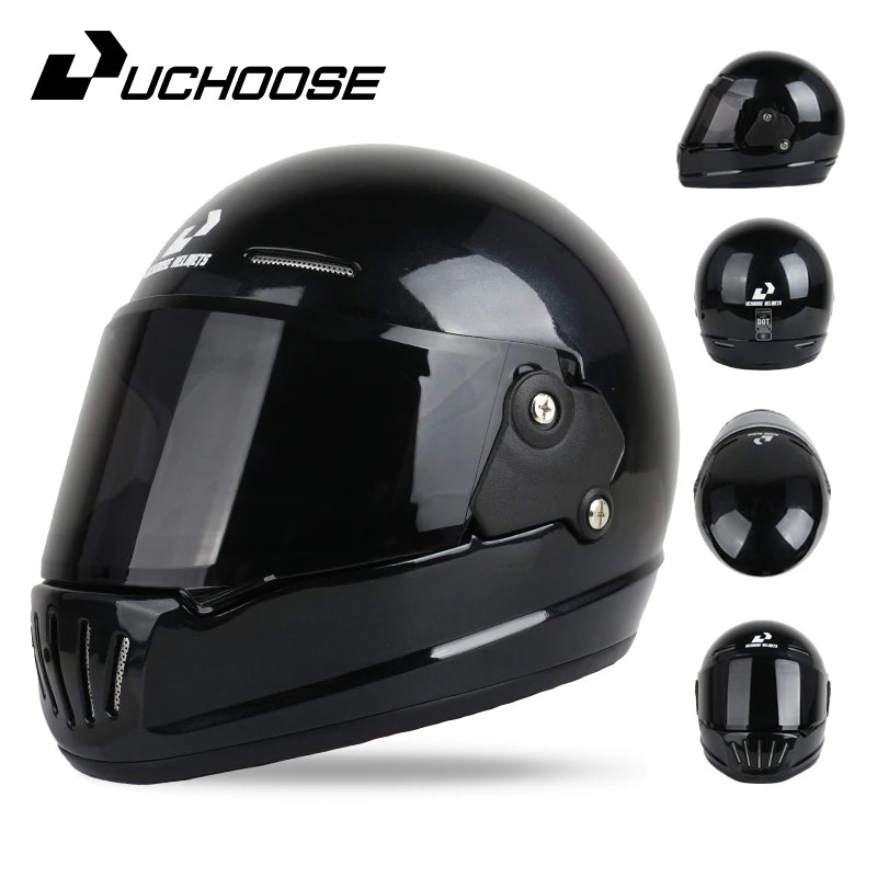 Uchoose Retro Open Face Motorcycle Helmet Dot Certified