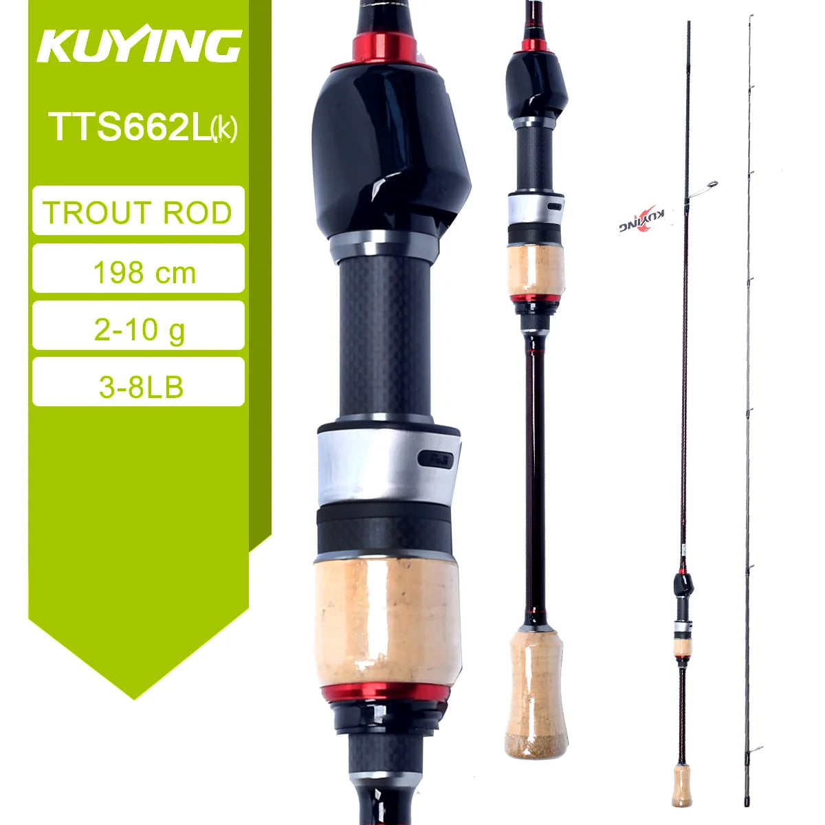 Kuying Lure Rod Carbon Baitcasting Spinning River Fishing Rod