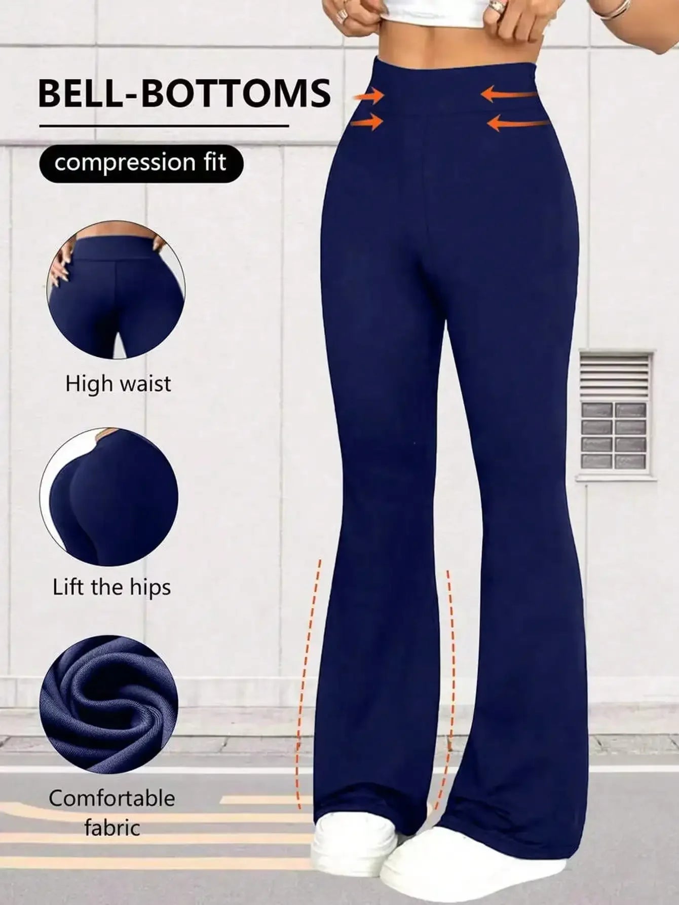 Womens High Waist Flare Yoga Pants Wide Leg For Fitness