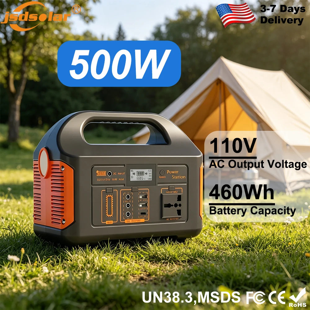 GaiaRay Portable Solar Power Station 500W 460Wh Outdoor