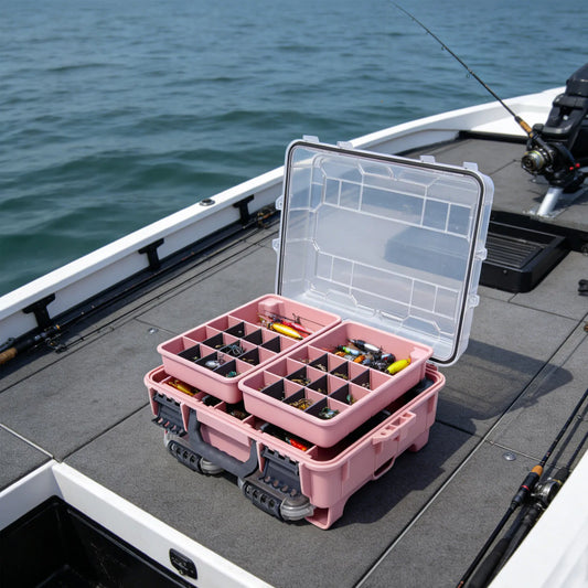 Fishing Tackle Storage Box With Removable Slots Waterproof