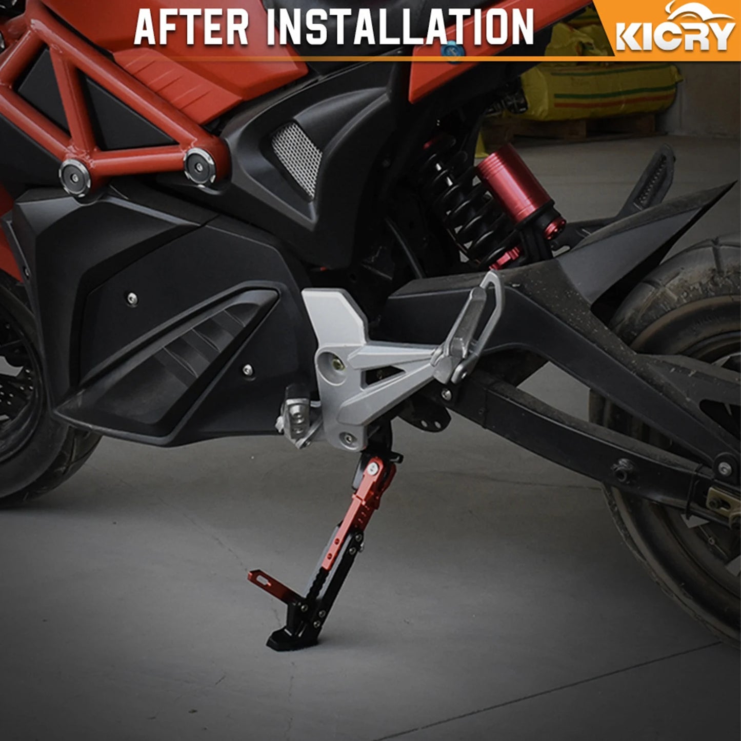 Adjustable Aluminum Alloy Motorcycle Kickstand Side Support