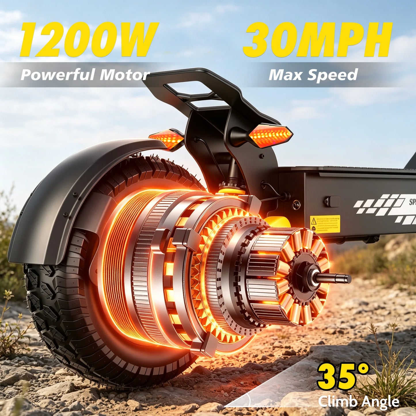 EOEOTWO 1200W Off Road Electric Scooter For Adults Foldable 48V