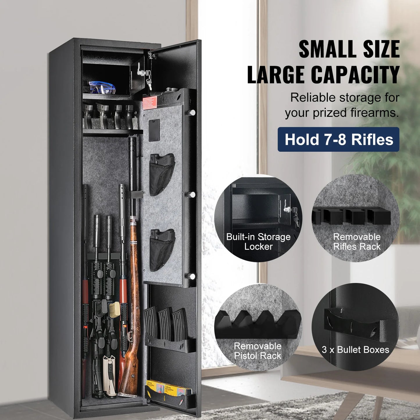 SucceBuy Gun Safe Cabinet With Digital Keypad Lock