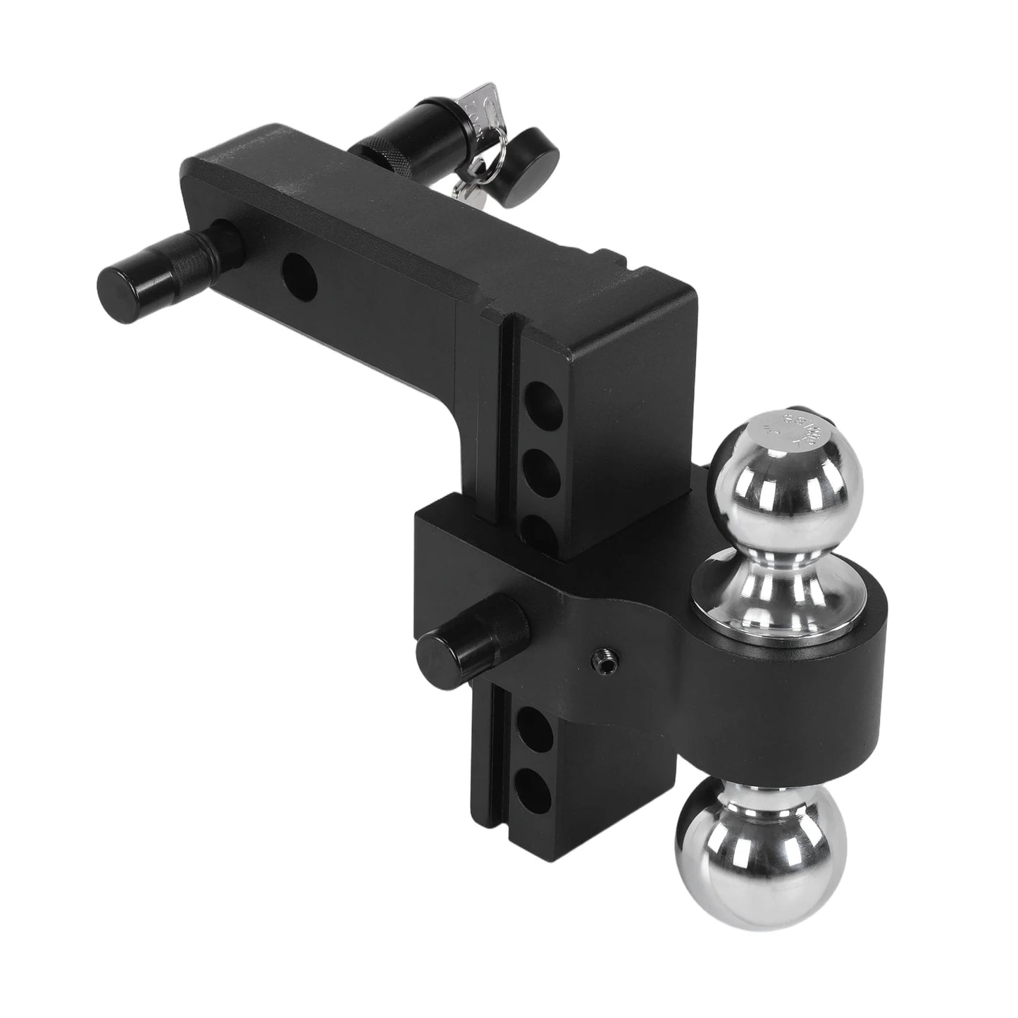 Adjustable Trailer Hitch With Dual Ball Towing Storage 12000 Lbs
